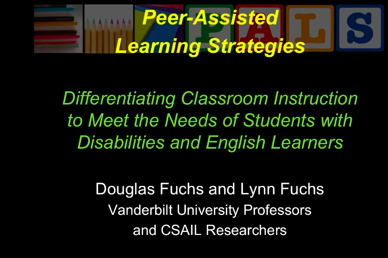 C sail webinar peer assisted learning strategies